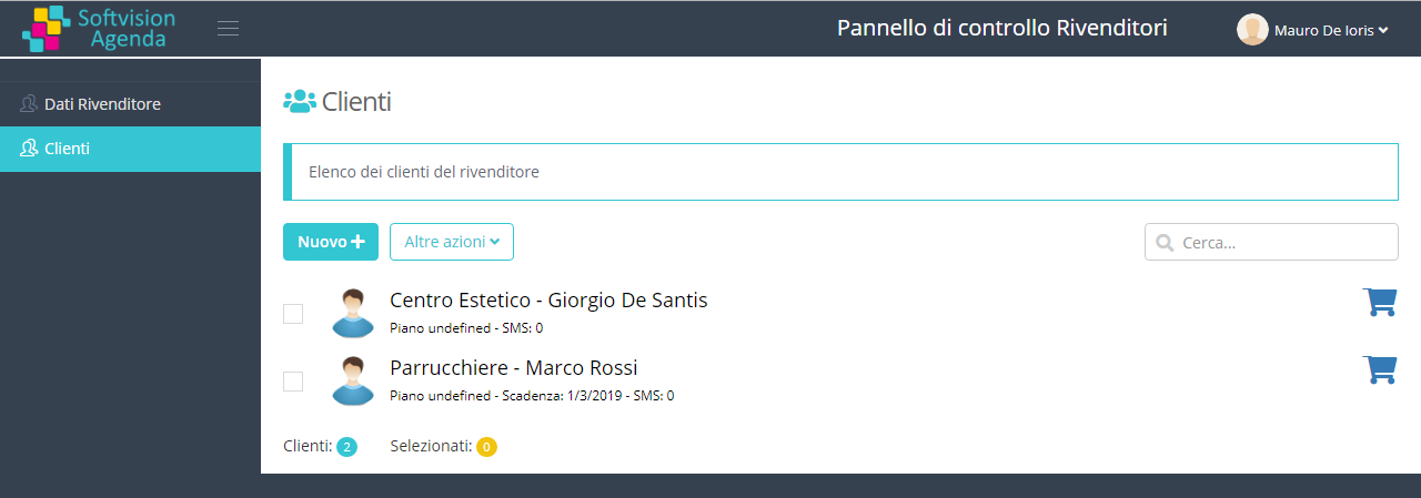 Painel de Controle de Revendedores Softvision Agenda