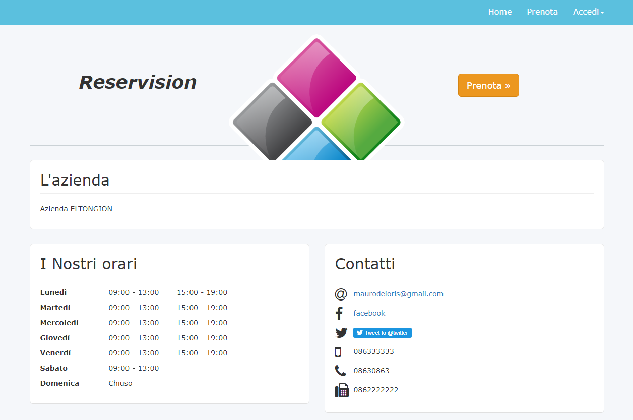 sito web prenotazioni on-line